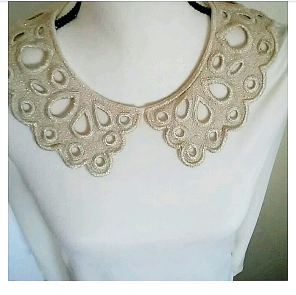 🌹 KIMCHI BLUE | Cream and Gold Blouse - Picture 4 of 8